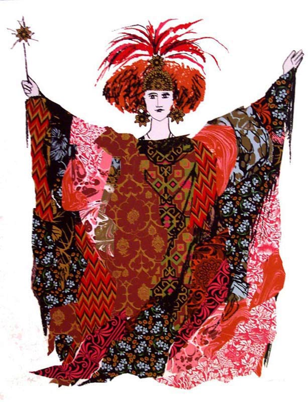 Emanuele Luzzati - Da La donna serpente - La principessa Cherestan&igrave;